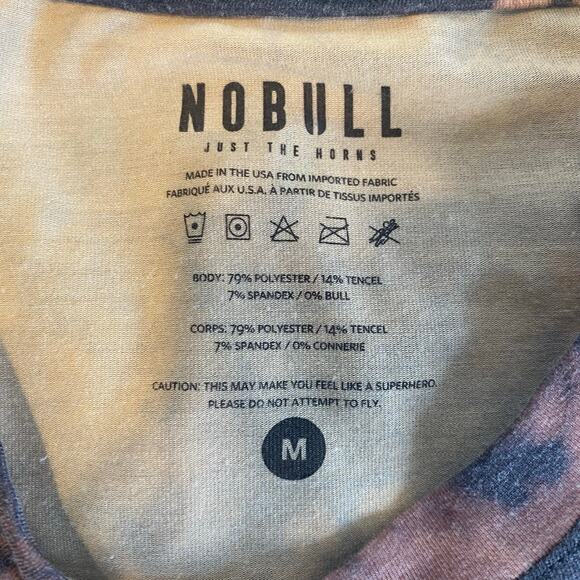 No Bull Tie Dye Tank Top Womens Size Medium Workout Training Crossfit Cropped - Picture 3 of 3